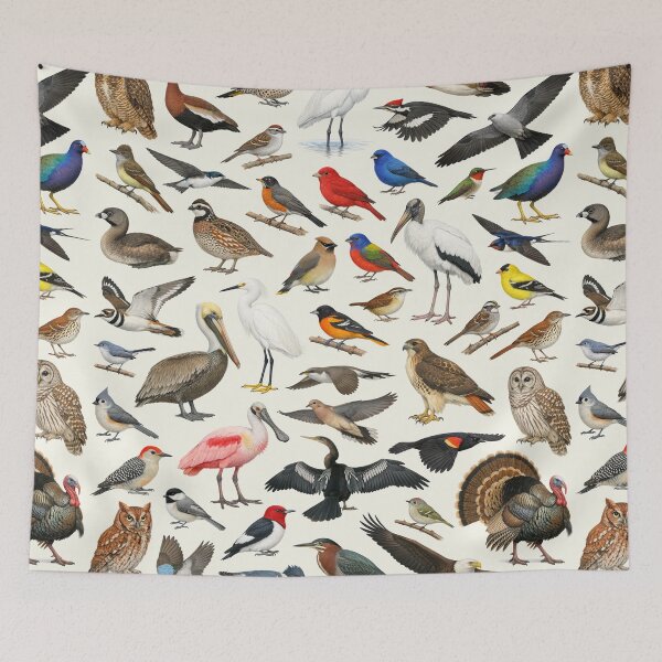 Item preview, Native Birds of Mississippi Retro Style Identification Chart designed and sold by kakarikihill.
