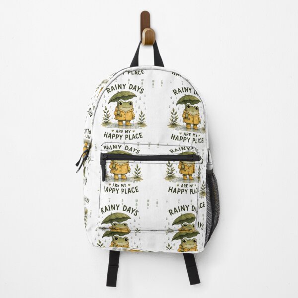 Item preview, Rainy Days Are My Happy Place – Cute Frog in Raincoat | Cozy Kawaii Frog Cottagecore Nature Design designed and sold by 1234saad.