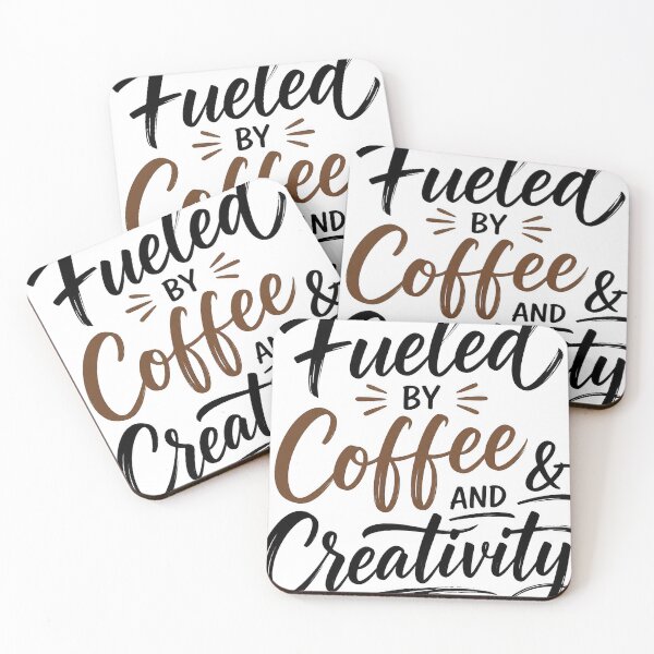 Item preview, Powered by Coffee Stylish Typography Design designed and sold by Irfanmulyana.