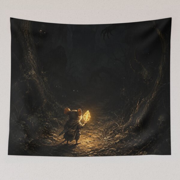 Item preview, Mouse Brings Light to the Dark Magic Forest designed and sold by nikkolaus.