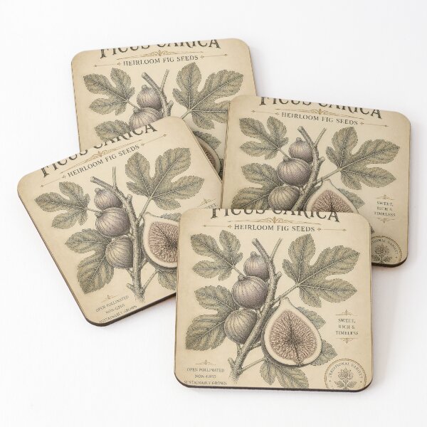 Item preview, Ficus Carica Heirloom Fig Seeds Poster | Sweet Rich Timeless Retro Botanical designed and sold by FestivityFinds.