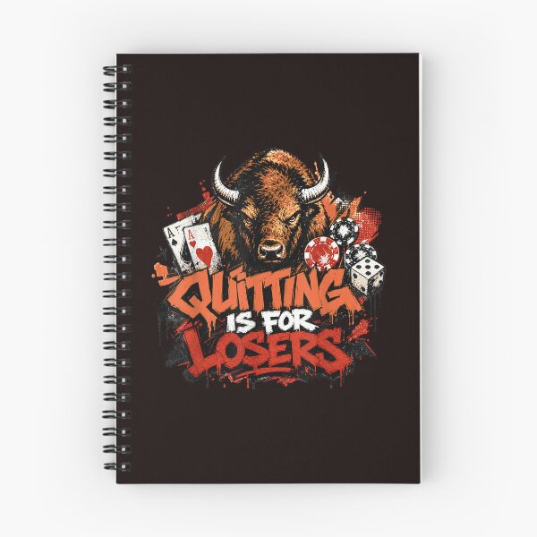 Item preview, Quitting Is For Losers Funny Buffalo Gambling Vintage Casino Design designed and sold by mari-kayden.