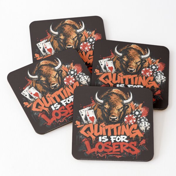 Item preview, Quitting Is For Losers Funny Buffalo Gambling Vintage Casino Design designed and sold by mari-kayden.