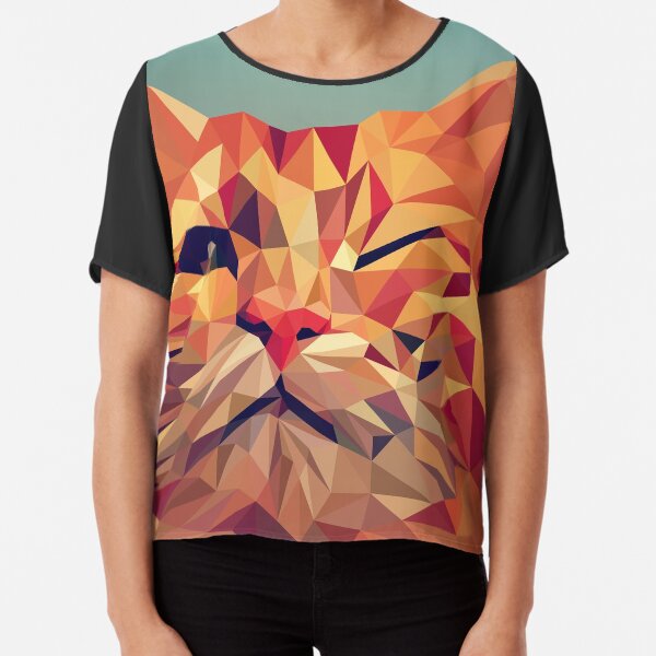 wink wink kitty cat Chiffon Top