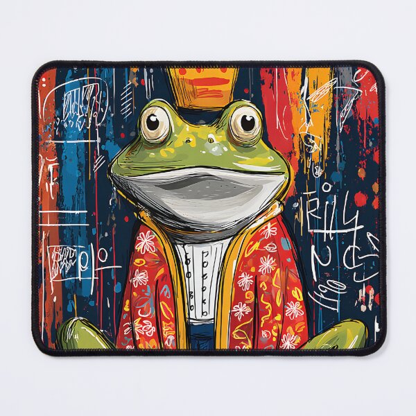 Item preview, Royal Frog Sitting on a Lotus Flower Art designed and sold by Artessie.