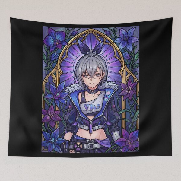 Item preview, Stained Glass Silver Wolf designed and sold by Thunderbelts.