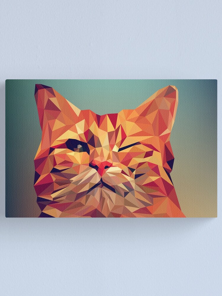 Impression Sur Toile Clin D Oeil Clin D Oeil Chat Minou Par Tqueen Redbubble