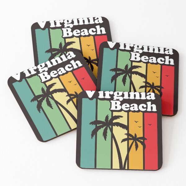 Item preview, Virginia Beach Retro Palm Trees Vintage Coastal Vacation Design designed and sold by mari-kayden.