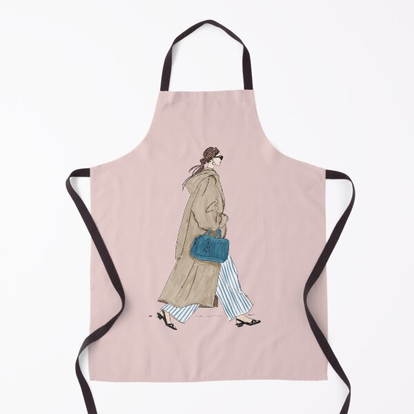 Item preview, Minimalist Street Style Woman Trench Coat Sketch designed and sold by LafinaArt.