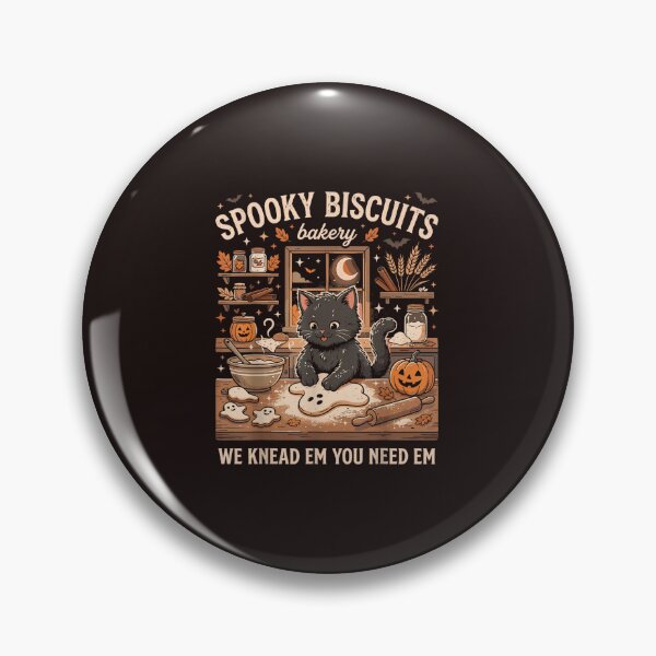 Item preview, Spooky Biscuits Bakery Black Cat Halloween Baking Vintage Design designed and sold by mari-kayden.
