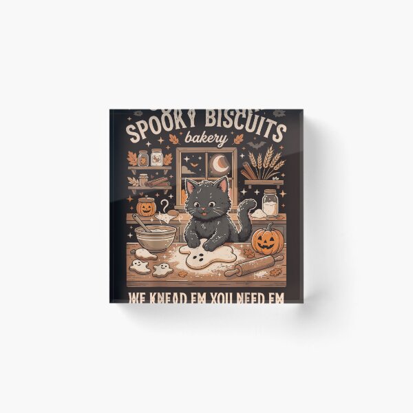 Item preview, Spooky Biscuits Bakery Black Cat Halloween Baking Vintage Design designed and sold by mari-kayden.