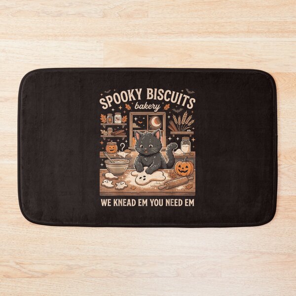 Item preview, Spooky Biscuits Bakery Black Cat Halloween Baking Vintage Design designed and sold by mari-kayden.