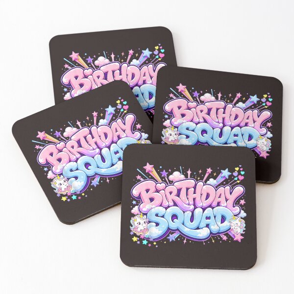 Item preview, Birthday Squad Cute Unicorn Kawaii Pastel Birthday Party Design designed and sold by mari-kayden.