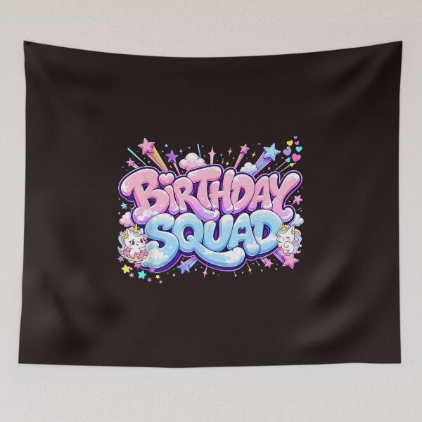 Item preview, Birthday Squad Cute Unicorn Kawaii Pastel Birthday Party Design designed and sold by mari-kayden.