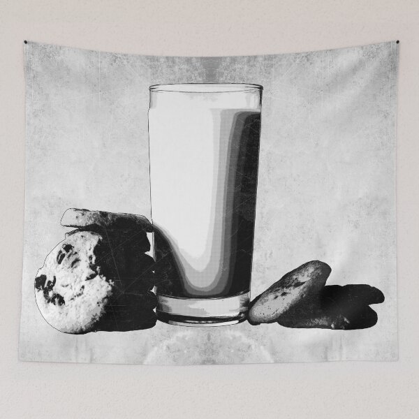 Item preview, Glass of Milk With Chocolate Chip Cookies designed and sold by Ghoul Enterprises.