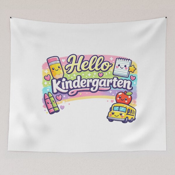 Item preview, Hello Kindergarten Cute Back to School Teacher Kids Design designed and sold by ParfaitPrints.