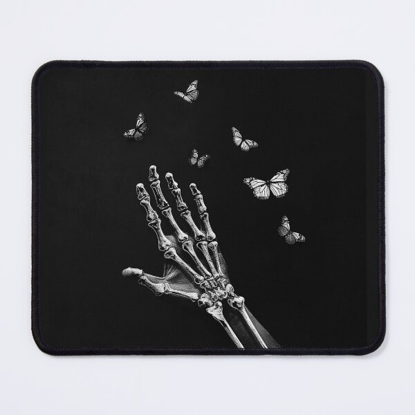 Item preview, Skeletal Hand and Butterflies Gothic Transformation Illustration designed and sold by inkoutninja.