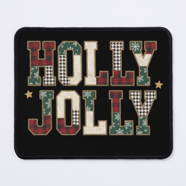 Item preview, Holly Jolly Christmas Patchwork Plaid Buffalo Check Holiday T-Shirt designed and sold by StickerNestYou.