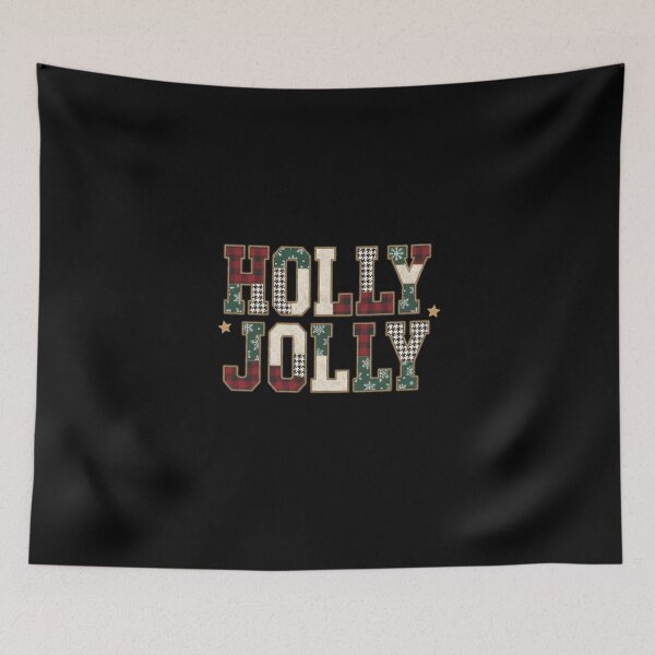 Item preview, Holly Jolly Christmas Patchwork Plaid Buffalo Check Holiday T-Shirt designed and sold by StickerNestYou.