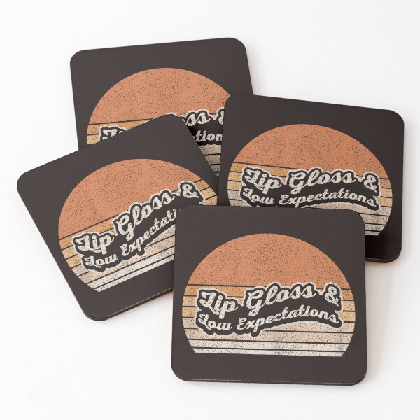 Item preview, Lip Gloss and Low Expectations Funny Retro Sunset Graphic Design designed and sold by mari-kayden.