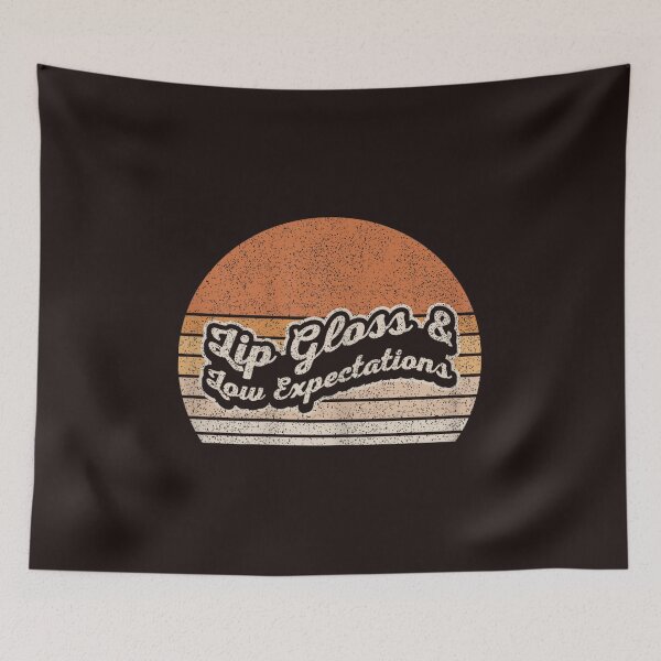 Item preview, Lip Gloss and Low Expectations Funny Retro Sunset Graphic Design designed and sold by mari-kayden.