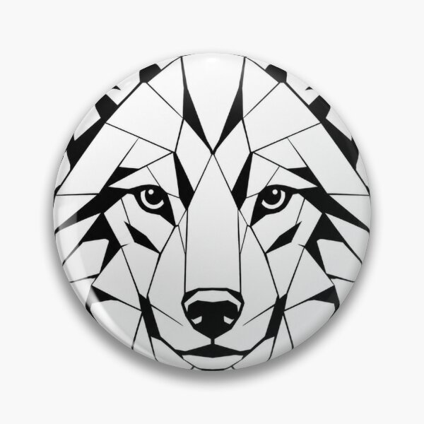 Item preview, Premium Geometric Arabian Wolf | Minimalist Black & White Vector Sticker designed and sold by DesertInkArt.