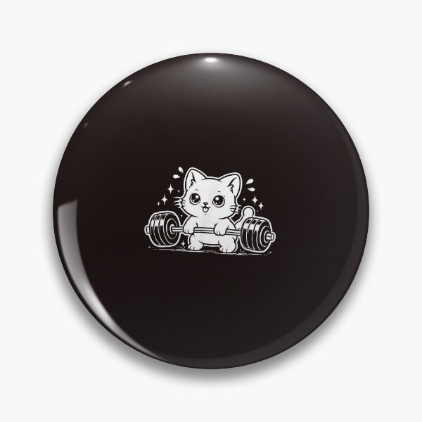 Item preview, Cute Kawaii Cat Deadlifting Funny Gym Workout Fitness Design designed and sold by mari-kayden.