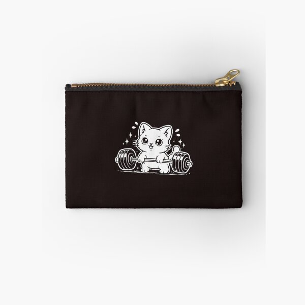 Item preview, Cute Kawaii Cat Deadlifting Funny Gym Workout Fitness Design designed and sold by mari-kayden.