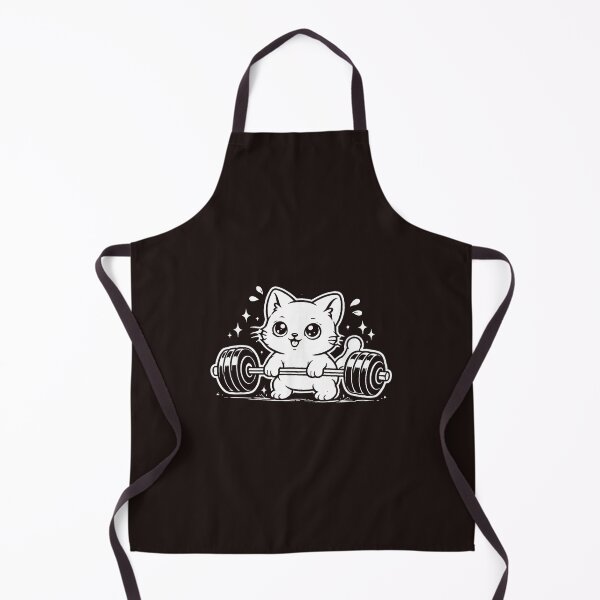 Item preview, Cute Kawaii Cat Deadlifting Funny Gym Workout Fitness Design designed and sold by mari-kayden.