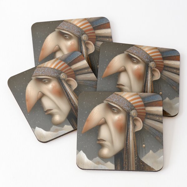 Item preview, Stylized Native American Chief with Feathered Headdress designed and sold by Artessie.