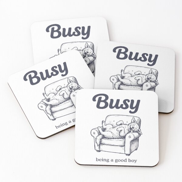 Item preview, Busy Being a Good Boy Funny Sleeping Dog Vintage Pet Lover T-Shirt designed and sold by StickerNestYou.