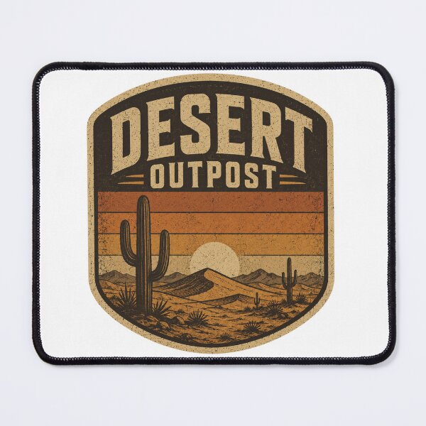 Item preview, Desert Outpost Vintage Travel Patch Tee designed and sold by Vexorask.