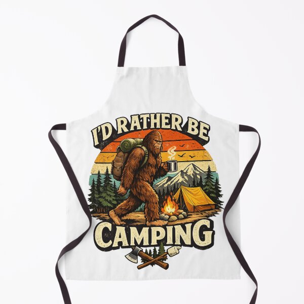 Item preview, I'd Rather Be Camping Bigfoot Vintage designed and sold by Geek4Art.
