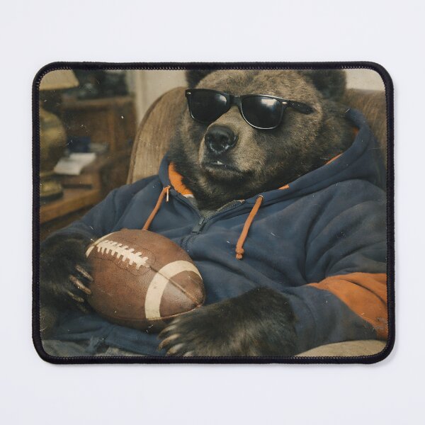 Item preview, Cool Bear Relaxing on a Sofa Wall Art | Stylish Bear Wearing Sunglasses | Retro Photography Aesthetic Vintage Portrait Print designed and sold by PaintedPixels01.
