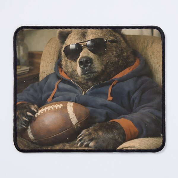 Item preview, Cool Bear Relaxing on a Sofa Wall Art | Stylish Bear Wearing Sunglasses | Retro Photography Aesthetic Vintage Portrait Print designed and sold by PaintedPixels01.