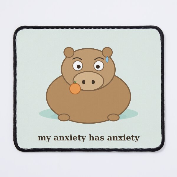 Item preview, My Anxiety Has Anxiety – Funny Anxious Capybara Aesthetic designed and sold by Relatable Art.