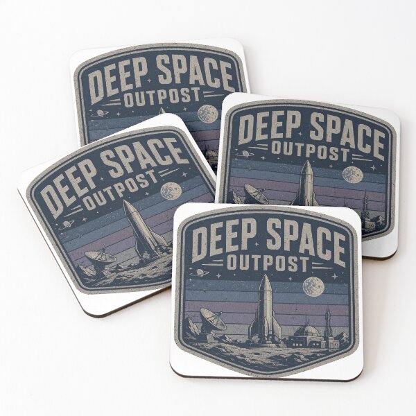 Item preview, Deep Space Outpost Retro Sci-Fi Tee designed and sold by Vexorask.