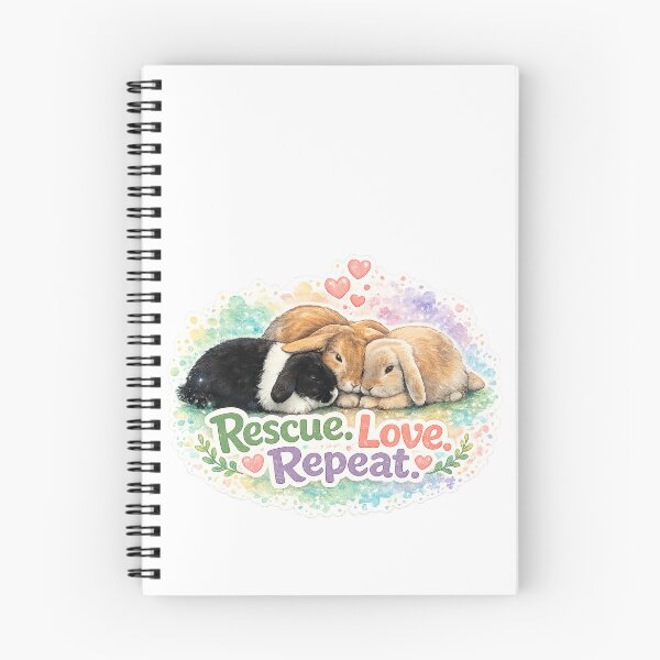 Item preview, Rescue, love, repeat!  designed and sold by RabbitRescue.