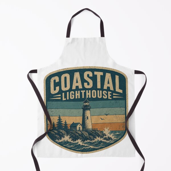 Item preview, Coastal Lighthouse Vintage Badge Tee designed and sold by Vexorask.