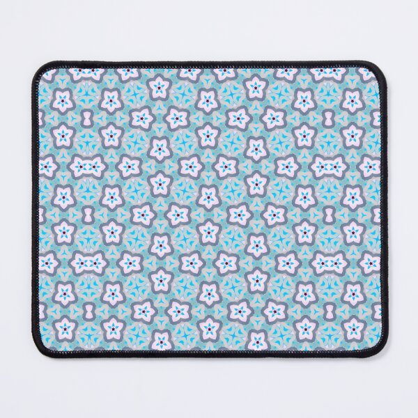 Item preview, LOVELY LEILANI! MANDALA NEO DAISY CHAIN Baby Blue & White Flowers Psychedelic Groovy Party SACRED GEOMETRY MATH Fun Doodles College Dorm Decor designed and sold by Spinning Plates 360.