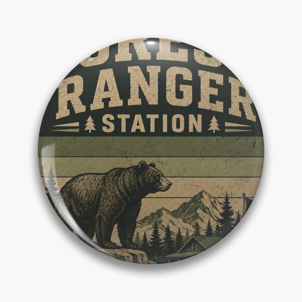 Item preview, Forest Ranger Station Retro Patch  designed and sold by Vexorask.