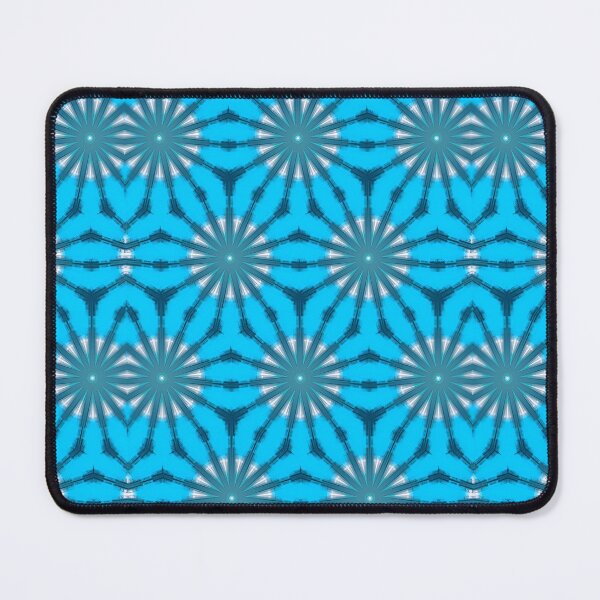 Item preview, BLUEBONNETS! MANDALA NEO DAISY CHAIN Baby Blue & White Flowers Psychedelic Groovy Party SACRED GEOMETRY MATH Fun Doodles College Dorm Decor designed and sold by Spinning Plates 360.