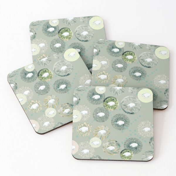 Item preview, Napping Cats in Sage Haze designed and sold by marigold corner design.