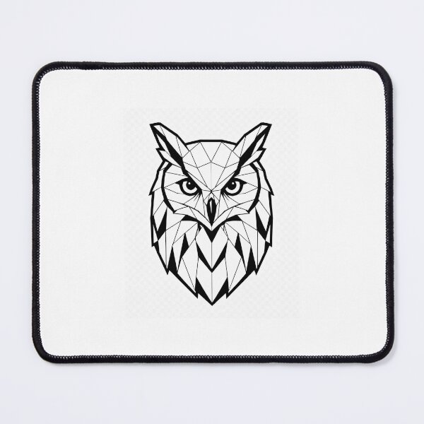 Item preview, Premium Geometric Arabian Desert Owl | Minimalist Black & White Vector Sticker designed and sold by DesertInkArt.