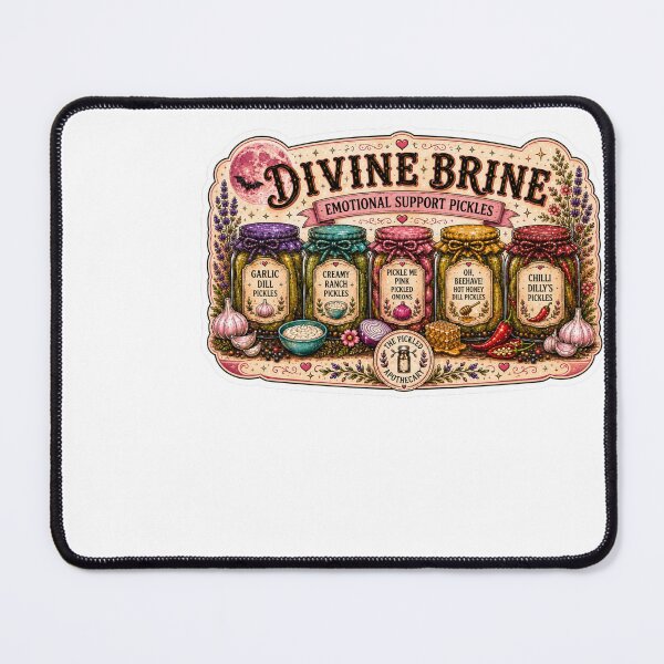 Item preview, Divine Brine Emotional Support Pickles Sticker designed and sold by Imagine Ink Design Studio.