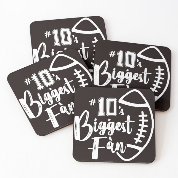 Item preview, Number 10's Biggest Fan Football Family Sports Support Design designed and sold by mari-kayden.