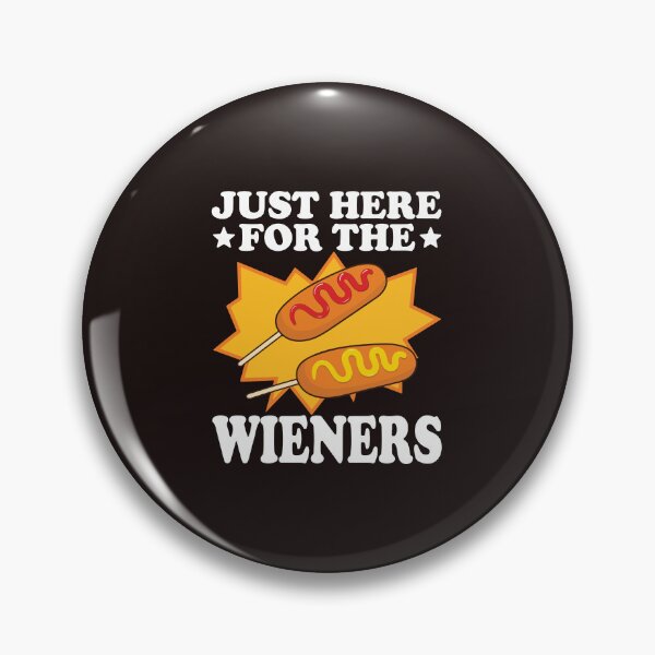Item preview, Just Here for the Wieners Funny Corn Dog Fair Food Retro Design   designed and sold by mari-kayden.