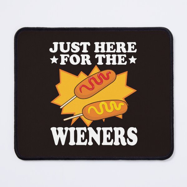 Item preview, Just Here for the Wieners Funny Corn Dog Fair Food Retro Design   designed and sold by mari-kayden.