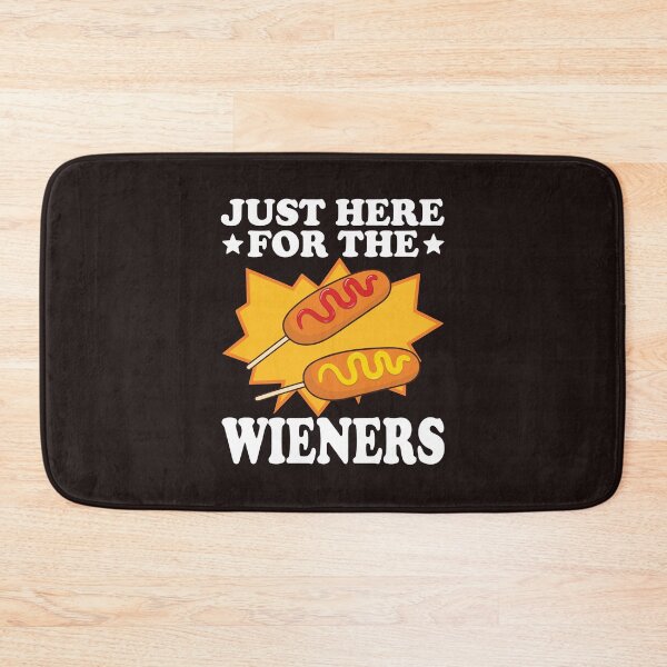 Item preview, Just Here for the Wieners Funny Corn Dog Fair Food Retro Design   designed and sold by mari-kayden.