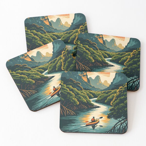Item preview, Thailand Kayak Adventures – Retro Sunset Series designed and sold by Spirit of Siam.